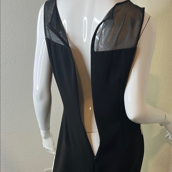 Rickie Freeman for Teri Jon Black and White Asymmetrical Sheath Dress - Picture 7 of 11
